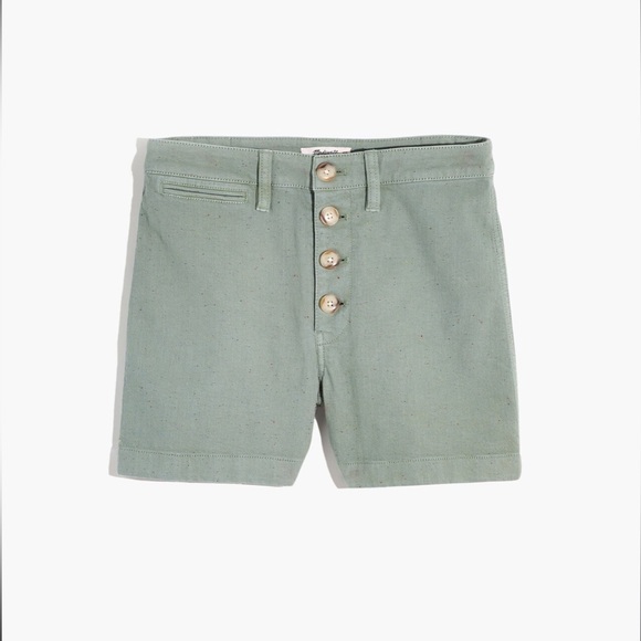 Madewell Emmett Shorts in Rainbow Flecks: Button-Front Edition - Picture 6 of 8